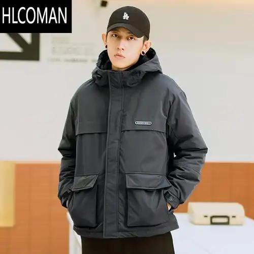 hlcoman工装棉衣男冬季加厚2023新款外套棉服冬款派克服冬装棉袄子