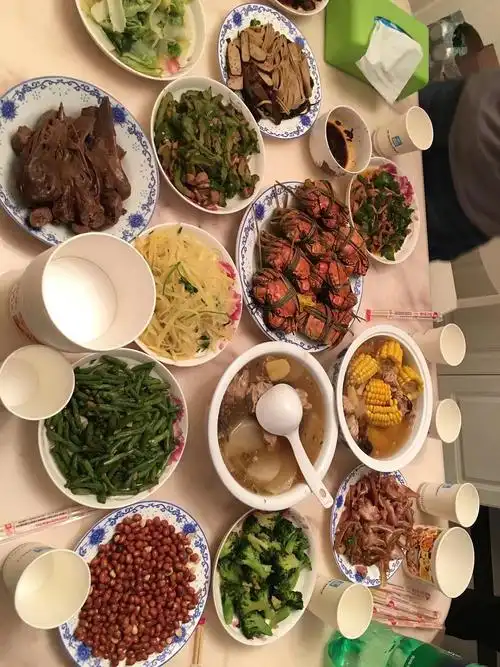 今天丰盛的晚餐