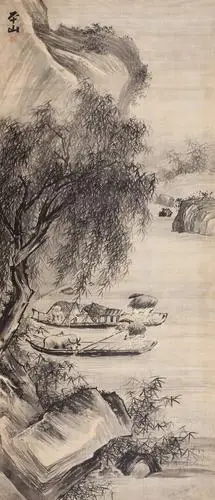 1139渔父图立轴设色绢本