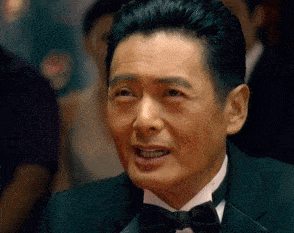 周润发蝴蝶结西装牙齿我喜欢gif动图_动态图_表情包下载_soogif