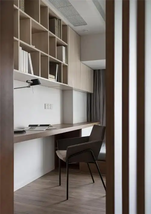 大户型简约现代风书房装修效果图