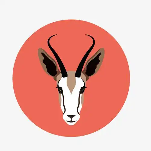 羚羊头像手绘创意矢量免抠图png