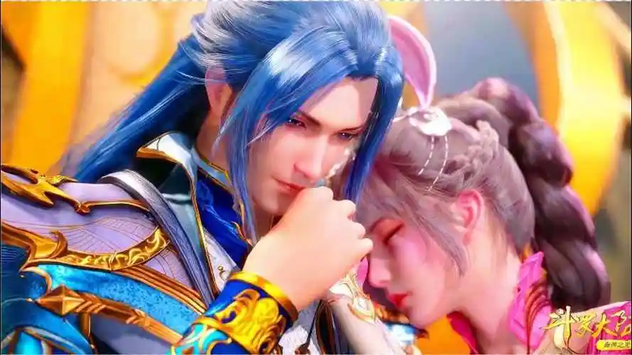 小舞依偎在唐三怀里宣布她是我的爱人亲吻小舞的手太甜了