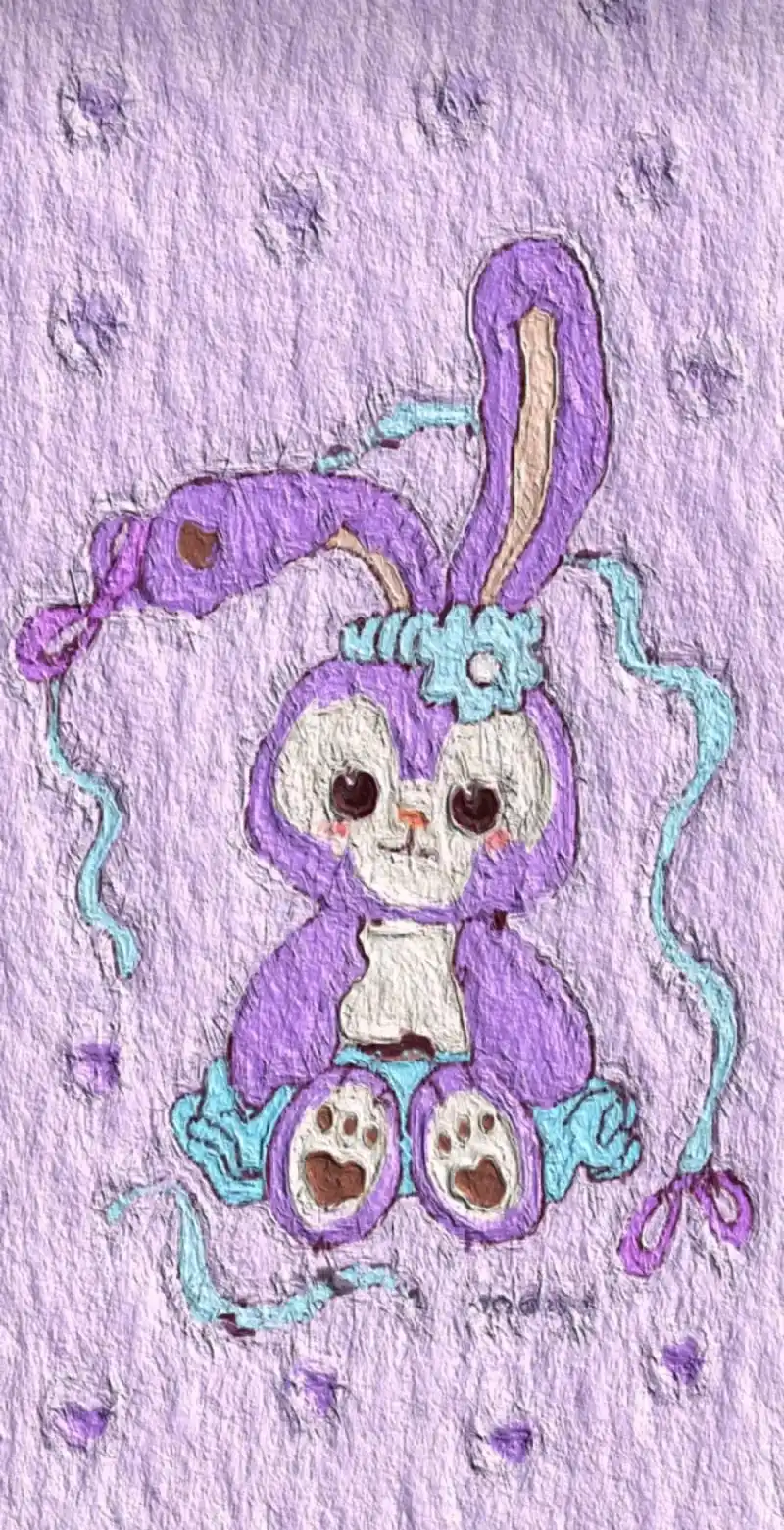 可爱卡通油画凹凸质感壁纸 - 头像par - 抖音