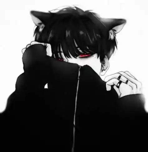 动漫黑色男生头像图片