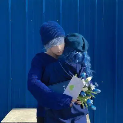 高级感情头蓝色系,高清超火的蓝色系ins头像情头图片_情侣头像_头像屋