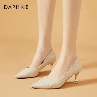 婚鞋配礼服的闪亮一脚蹬单鞋喜妈妈婚礼婚宴伴娘鞋4623101088香槟色37