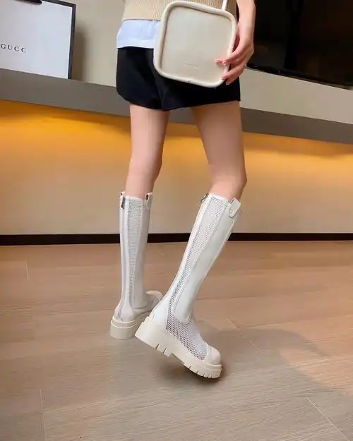 夏季穿搭  #辣妈穿搭  #网靴  #长靴  #长筒靴 #高筒靴