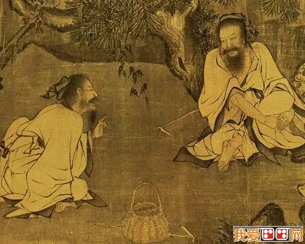 李唐《采薇图》_宋代人物山水画传世名画作品(2)