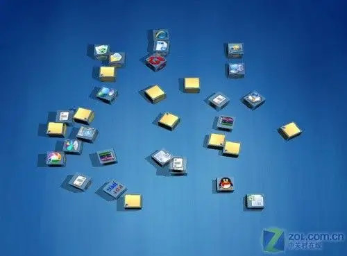 桌面图标以3d形式任意摆放
