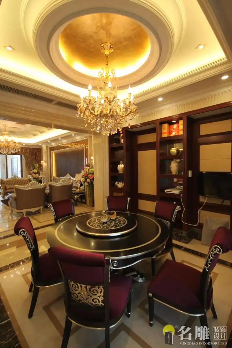 装饰 餐厅图片来自名雕邓杰在新古典——高品位多功能别墅装饰的分享