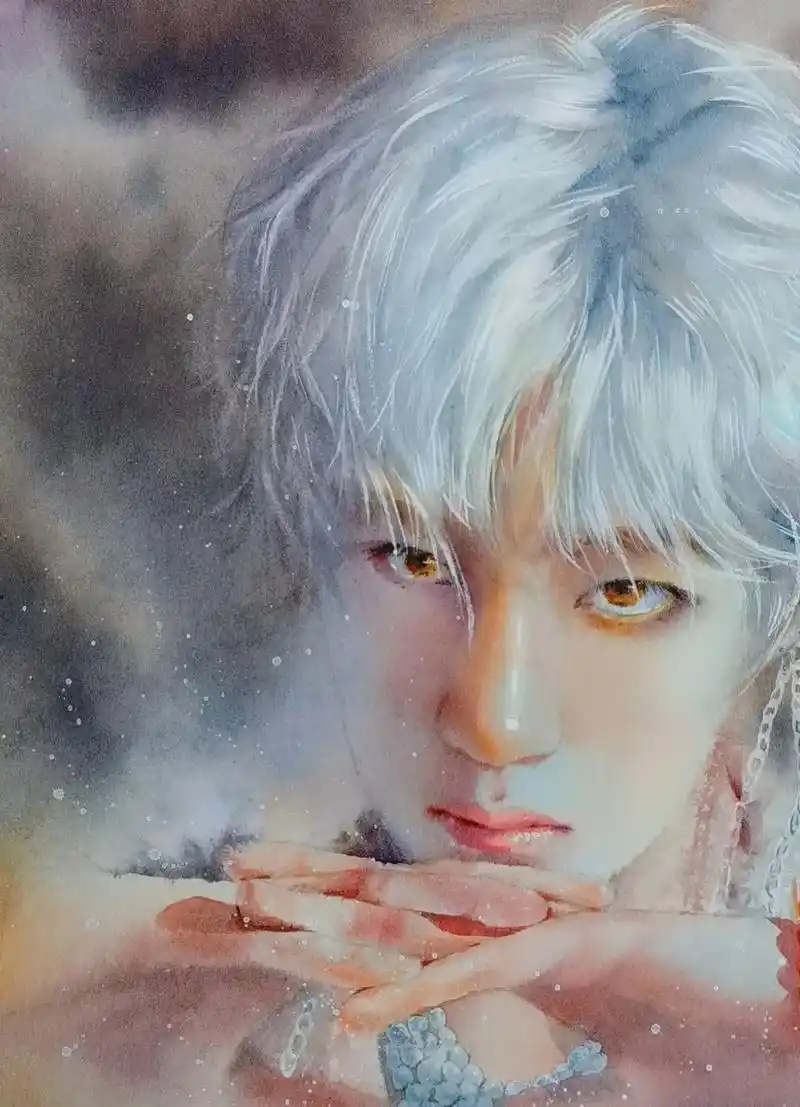 酷帅男孩～#画画 #手绘 #一起学画画 #王一博 #水彩  - 抖音