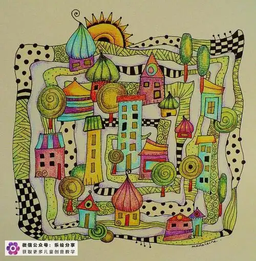 线描 装饰画 儿童