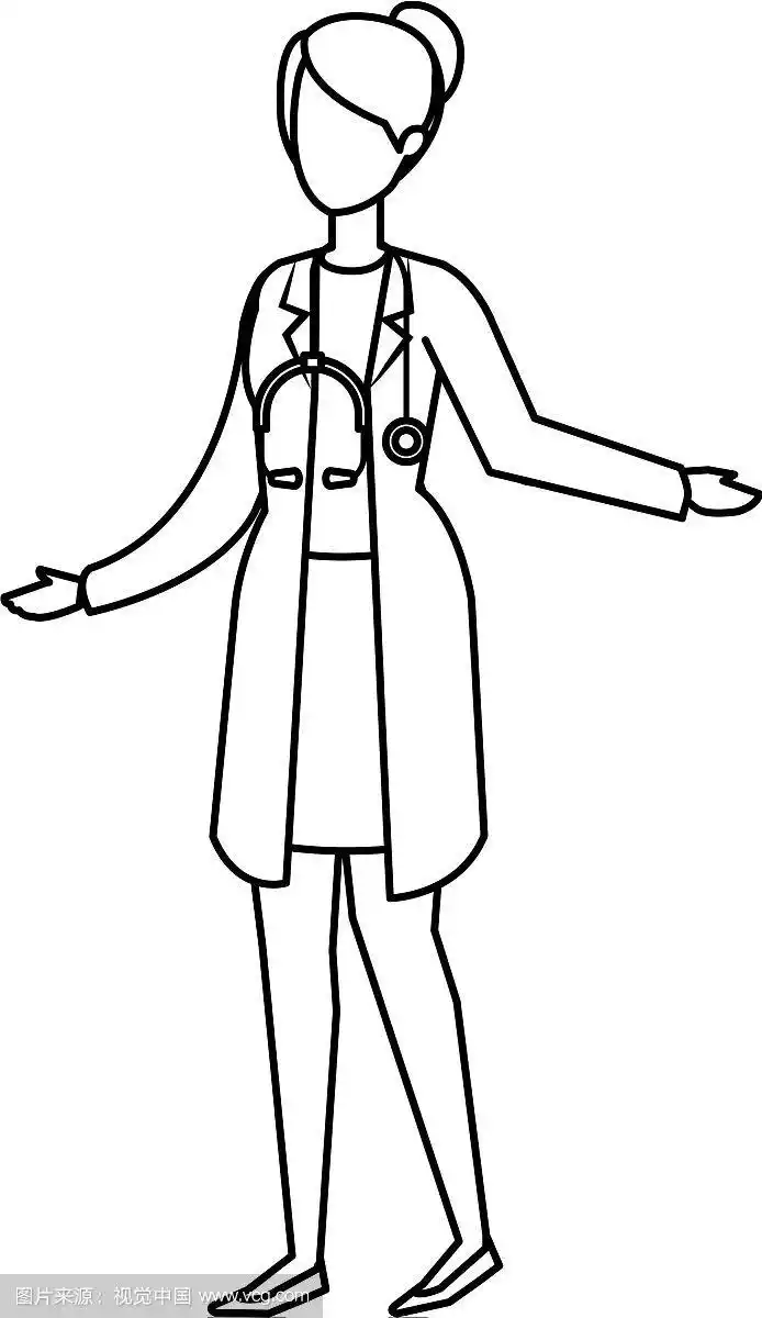 有听诊器的职业女医生