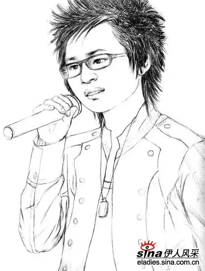 网友原创漫画:高歌的周笔畅(图)