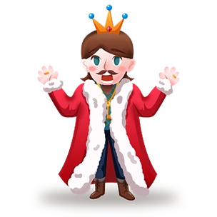 卡通手绘西方皇冠国王惊讶表情