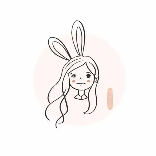 的小女孩简笔画的画法超可爱的人物简笔画教程戴着兔子帽子的小女孩