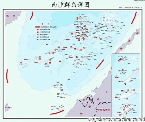 中国占的岛礁寥寥无几.