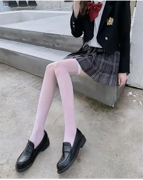 奕昂jk学生丝袜薄款过膝丝袜气性感黑丝制服日系女夏季超薄防勾丝