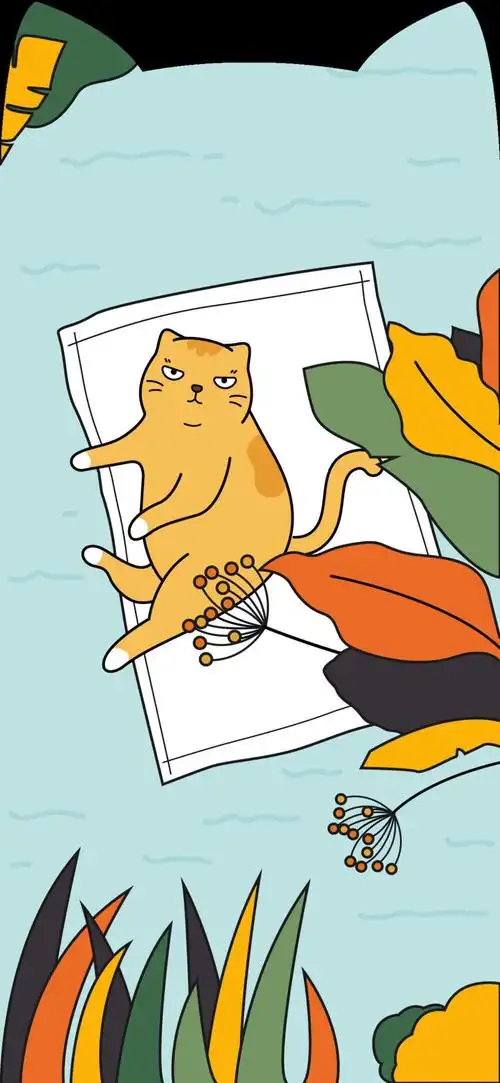 壁纸锁屏苹果x刘海壁纸卡通可爱【好奇怪】