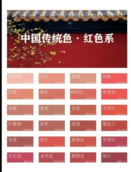 中国传统色红色系