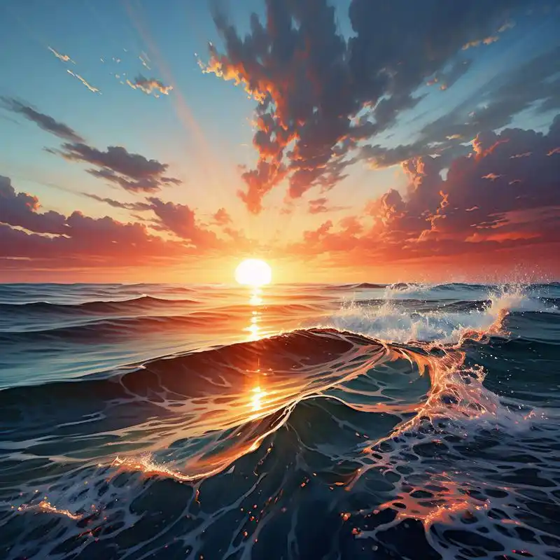 海上日出微信头像93,好运的象征78