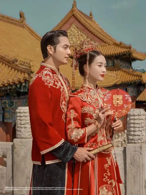 北京故宫中国女孩必拍高级中国风婚纱照