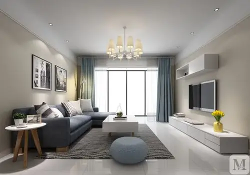 简约客厅窗帘装修效果图-红星美凯龙家装效果图