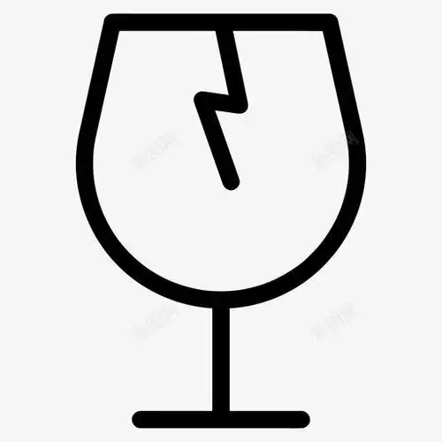 碎玻璃裂纹易碎品图标