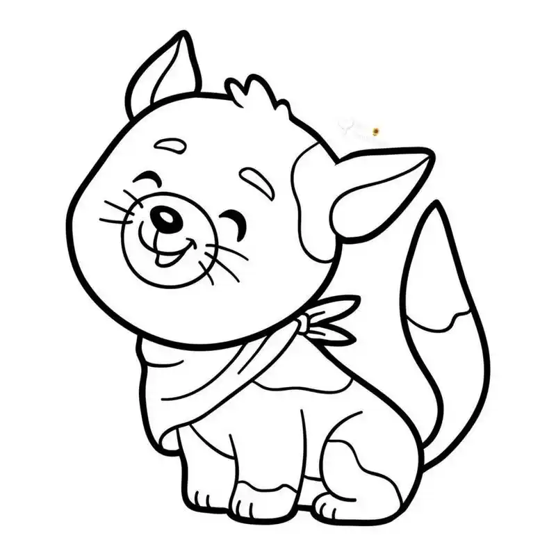 绘画素材‖可爱动物黑白线稿可打印填色2 🖌️今日蕞后一更依然是