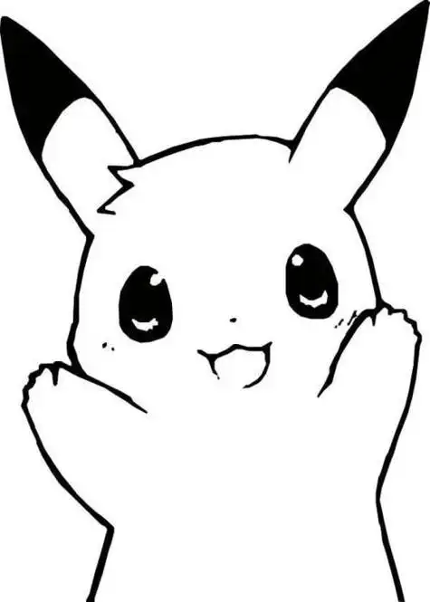 皮卡丘三视图简笔画