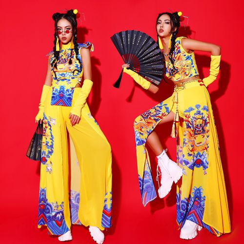 靡瑟品 爵士舞服装中国风舞蹈服国潮街舞衣服kpop打歌服女团演出