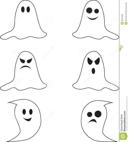 可爱的鬼魂简笔画
