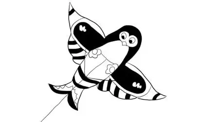 可爱的燕子风筝儿童亲子简笔画