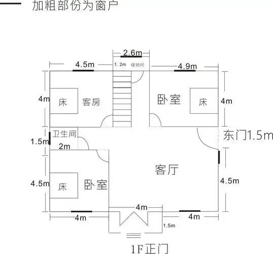 根据本人两层半私人住宅平面图制作施工图