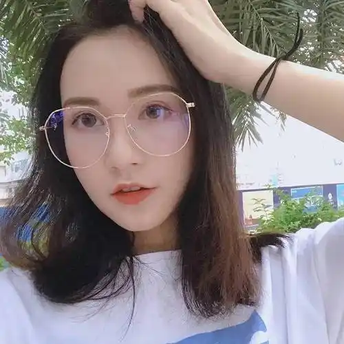 韩版全框复古眼镜框女潮圆形大框文艺圆脸配防辐射近视眼镜框配男银色