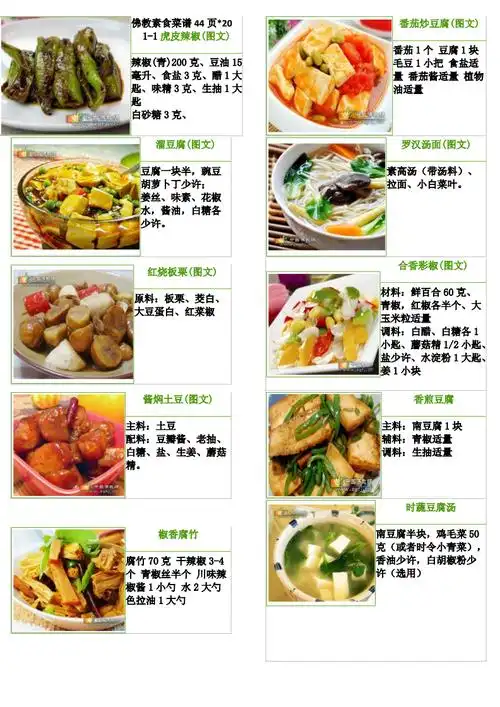 佛教素食菜谱44页未完docx21页