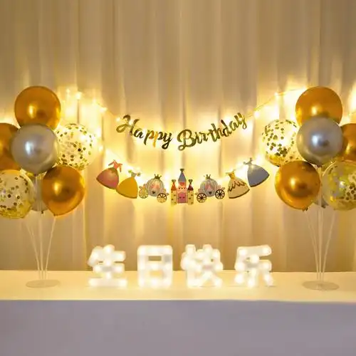 生日装饰场景布置女童背景墙儿童网红主题女孩气球惊喜周岁快乐男