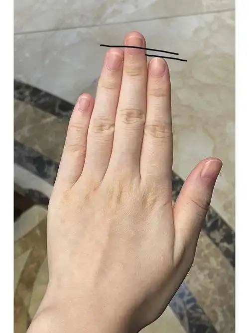 我发现我的无名指比食指长