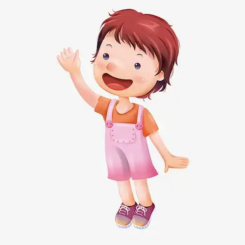 卡通挥手的人物设计