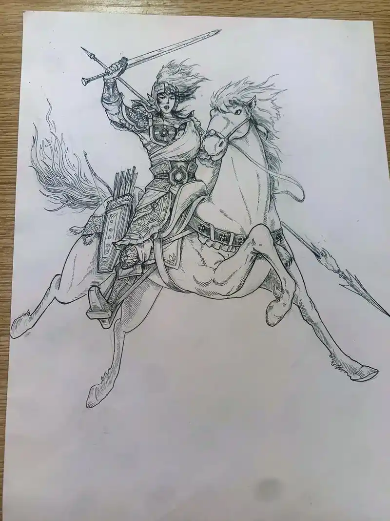 三国演义—七进七出赵子龙#手绘 #随手画 - 抖音