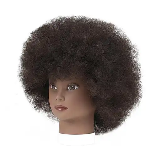 天使丝丝 假发头模黑皮肤假人 头爆炸头头模 短卷发脏辫齐刘海爆炸头