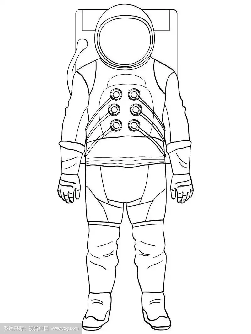 一个穿着太空服的宇航员被孤立