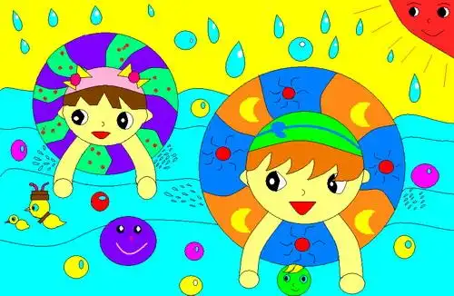 《夏日游泳》
