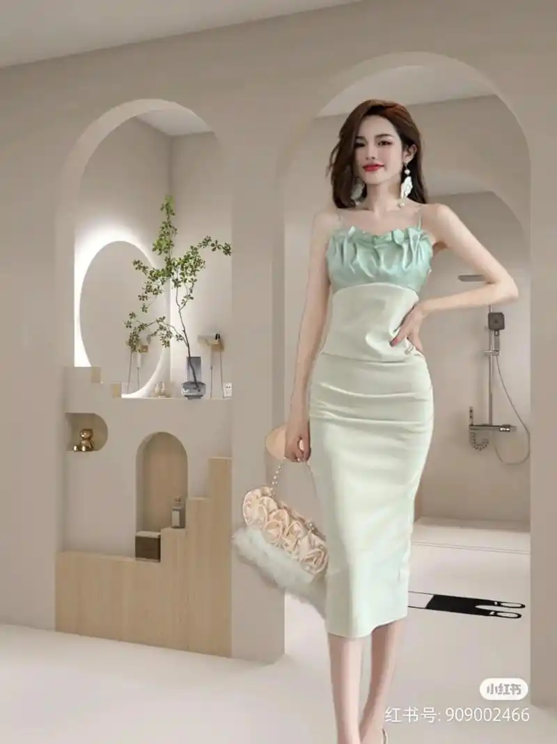夏季高瑞赫本风连衣裙 宴会礼服收腰显瘦裙.#图文伙伴计划 姐 - 抖音