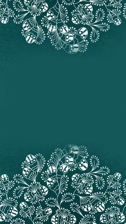 蓝绿色白色花纹h5背景