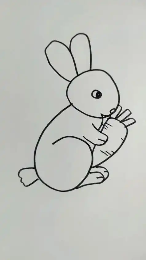 幼儿园春天简笔画兔子