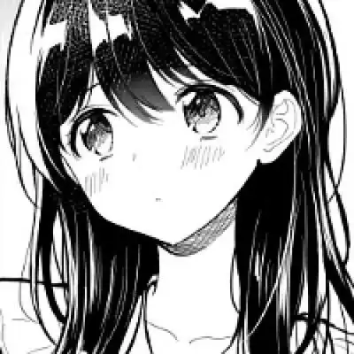 可爱黑白卡通二次元女生头像