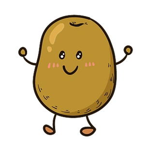 卡通手绘彩绘土豆