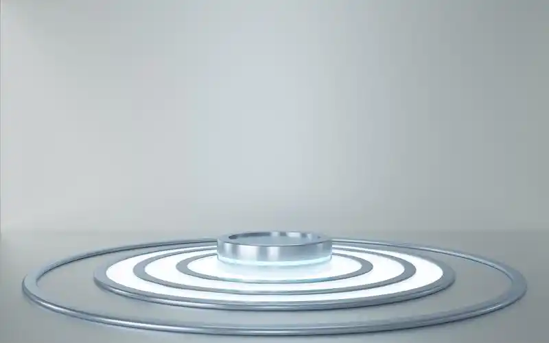 白色环状几何体背景3d渲染